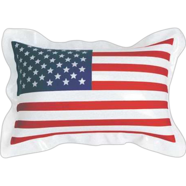Inflatable mini US flag pillow with solid vinyl on both sides.... from ASI 57705 Goodview Industries Co Inc / Goodview Industries