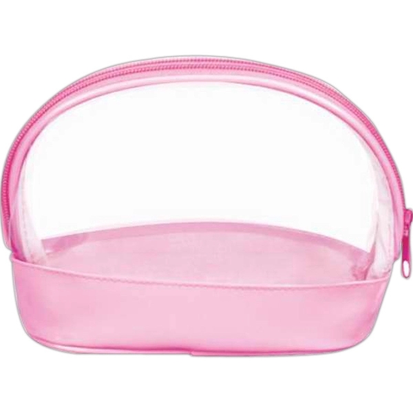 Clear half moon cosmetic bag with contrast trim.... from ASI 57705 Goodview Industries Co Inc / Goodview Industries