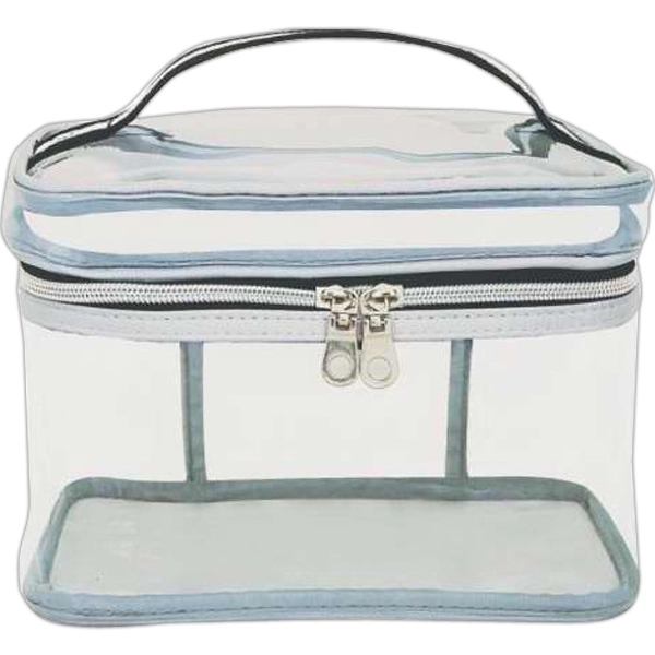 Transparent deluxe cosmetic bag with top zipper closure.... from ASI 57705 Goodview Industries Co Inc / Goodview Industries