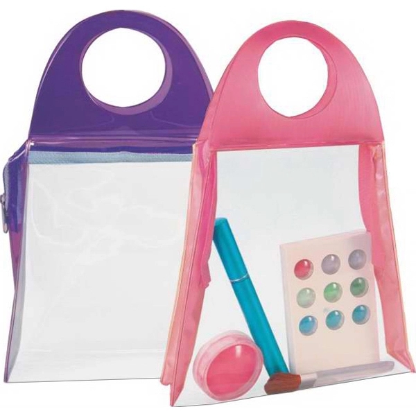 Cute clear cosmetic bag with full length zipper.... from ASI 57705 Goodview Industries Co Inc / Goodview Industries