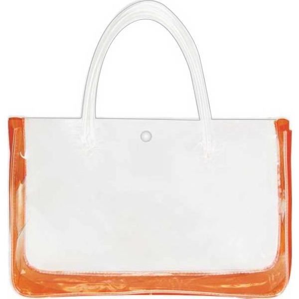 Transparent carry all bag. Transparent small tote bag that has colorful... from ASI 57705 Goodview Industries Co Inc / Goodview Industries