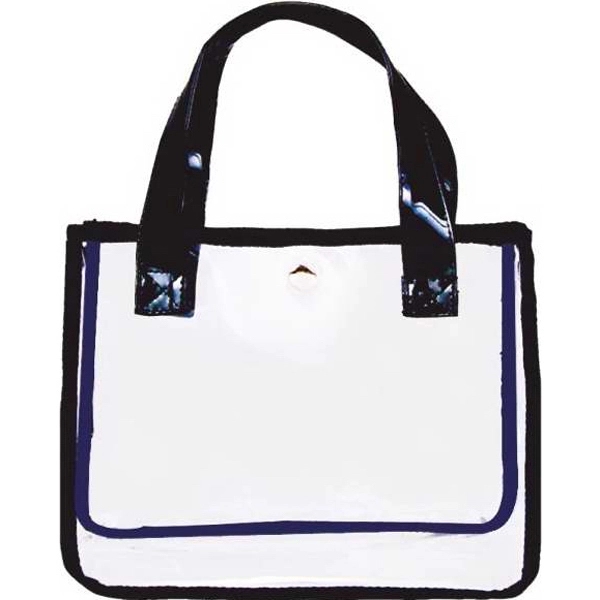 Easy view hand bag has double straps in contrast colors with... from ASI 57705 Goodview Industries Co Inc / Goodview Industries