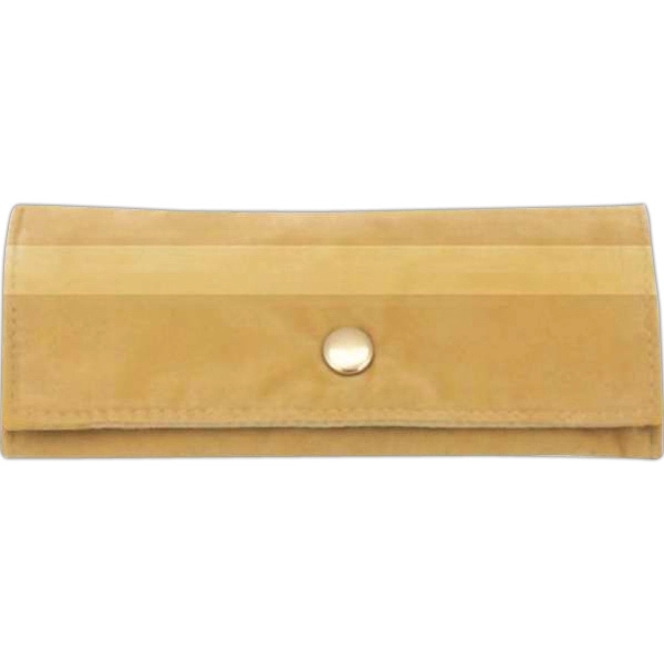 Velour jewelry keeper with zippered pocket and ring holder.... from ASI 57705 Goodview Industries Co Inc / Goodview Industries