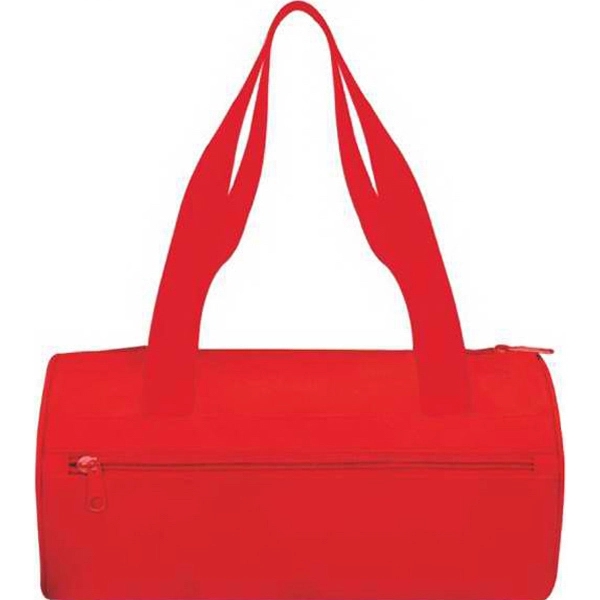 Small barrel bag with contrast colored handles.... from ASI 57705 Goodview Industries Co Inc / Goodview Industries