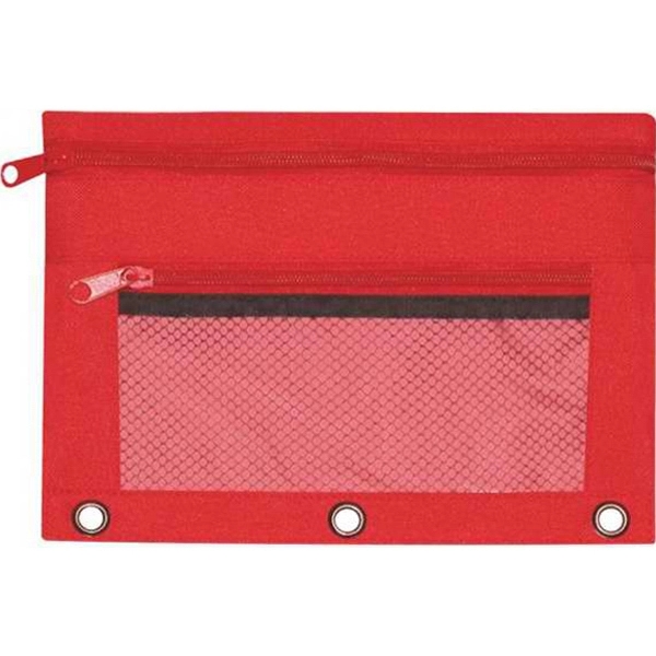 Pencil / accessory holder with 3 ring holder and large zipper... from ASI 57705 Goodview Industries Co Inc / Goodview Industries