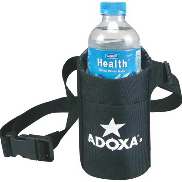 Nylon water bottle holder that holds a 16 oz. plastic bottle.... from ASI 57705 Goodview Industries Co Inc / Goodview Industries