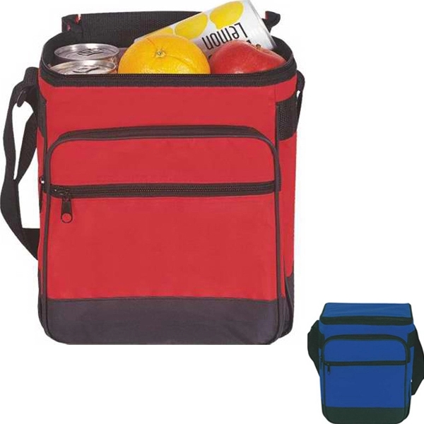 Deluxe 12 pack cooler bag with two deep front zipper pockets.... from ASI 57705 Goodview Industries Co Inc / Goodview Industries