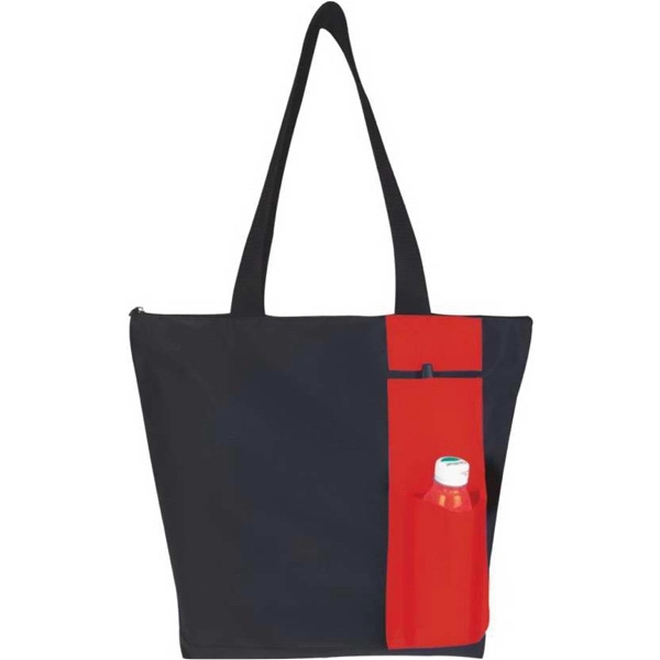 Two tone Convenient Tote Bag with Bottle Carrier and Cell Phone... from ASI 57705 Goodview Industries Co Inc / Goodview Industries