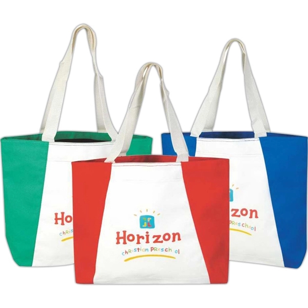 Deluxe Meeting Tote with  26" shoulder straps, colored trim on... from ASI 57705 Goodview Industries Co Inc / Goodview Industries