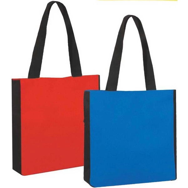 Two Tone Tote Bag has colored trim on left and right... from ASI 57705 Goodview Industries Co Inc / Goodview Industries