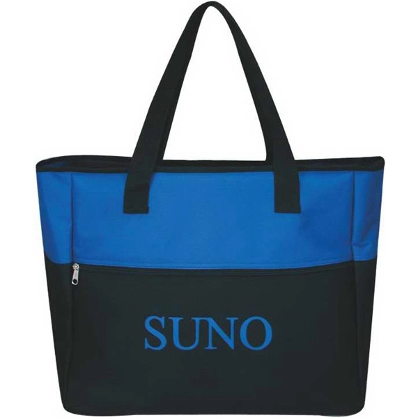 Bi-Color Tote Bag have large main compartment with zipper closure.... from ASI 57705 Goodview Industries Co Inc / Goodview Industries