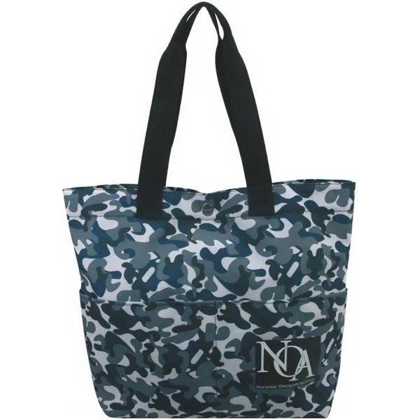Camouflage Tote Bag has 2 separate pockets on the front. Inside... from ASI 57705 Goodview Industries Co Inc / Goodview Industries