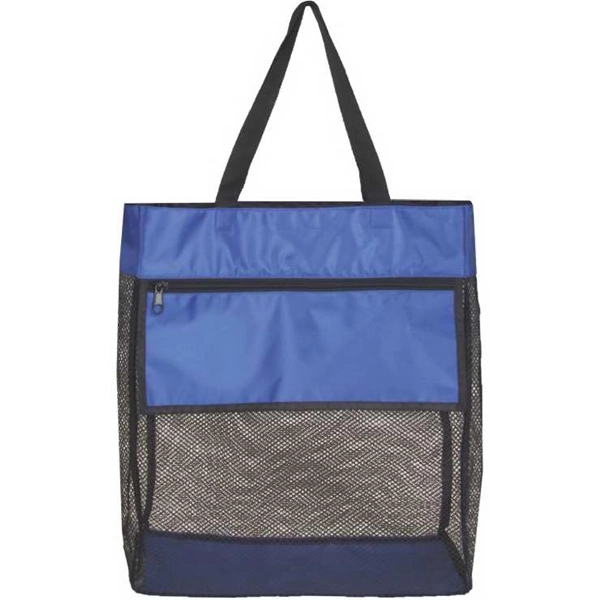 Promotional Jumbo Mesh Tote has large compartment with shoulder length straps.... from ASI 57705 Goodview Industries Co Inc / Goodview Industries