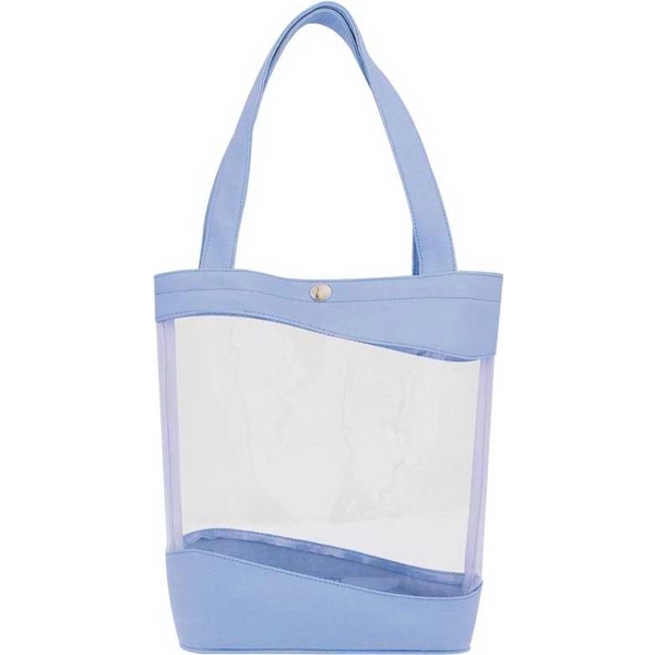 Wave Shape Tote with comfortable shoulder straps and top zipper closure.... from ASI 57705 Goodview Industries Co Inc / Goodview Industries