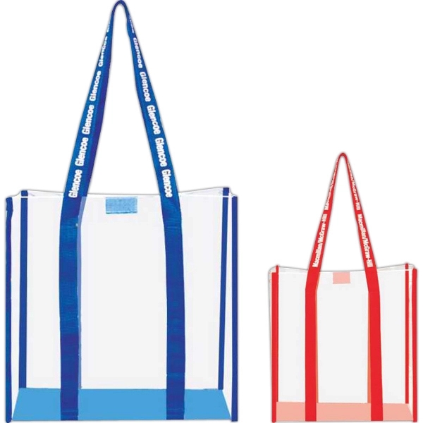 See-through Durable Clear PVC Tote Bag is a must for beach... from ASI 57705 Goodview Industries Co Inc / Goodview Industries