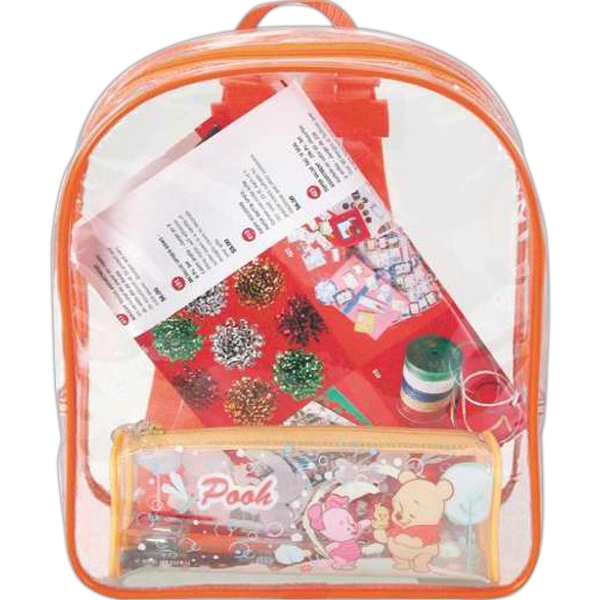 Economy Transparent Knapsack with large main compartment for plentiful storage plus... from ASI 57705 Goodview Industries Co Inc / Goodview Industries