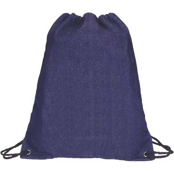 Denim Back Sack with drawstring closure for shoulder carry.... from ASI 57705 Goodview Industries Co Inc / Goodview Industries