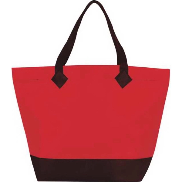 Non-Woven Shopping Bag with large main compartment, black trim, Velcro closure... from ASI 57705 Goodview Industries Co Inc / Goodview Industries