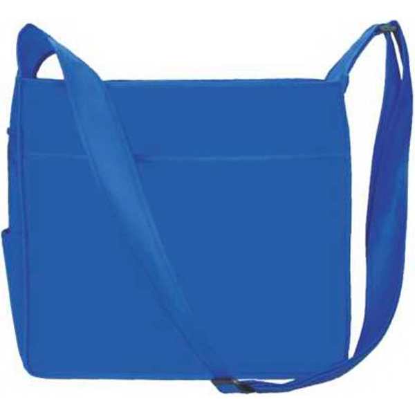 Long-lasting Non-Woven Messenger Bag has roomy gusset with outside pocket on... from ASI 57705 Goodview Industries Co Inc / Goodview Industries