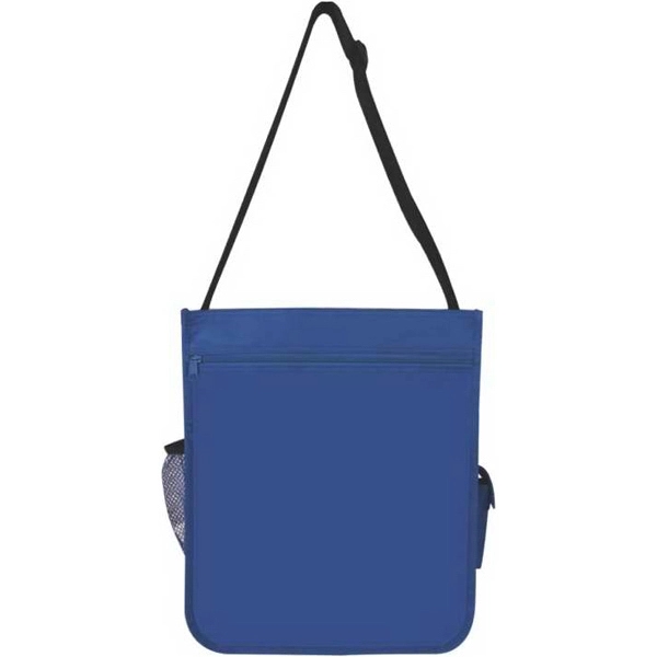 Constructive Messenger Bag has zippered front pocket and slots secured by... from ASI 57705 Goodview Industries Co Inc / Goodview Industries