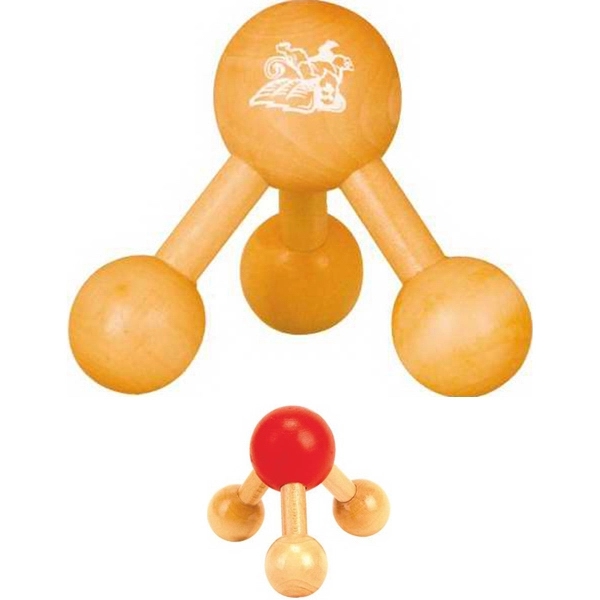 Mini Circle Shape maple Wood Massager with comfortable ball handle.... from ASI 57705 Goodview Industries Co Inc / Goodview Industries