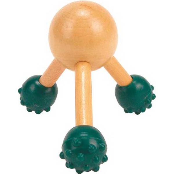 Circle Shape maple Wood Massager has 3 legs with rubber tips... from ASI 57705 Goodview Industries Co Inc / Goodview Industries