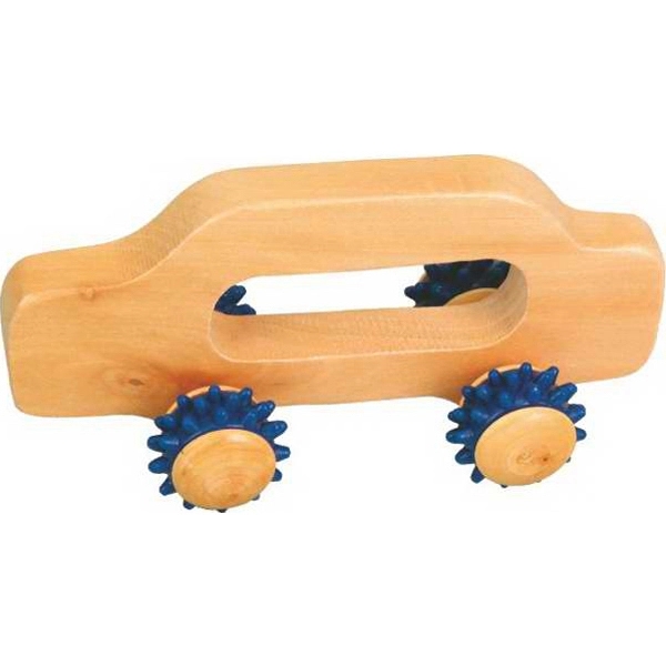 Car Shape maple Wood Massager has 4 rubber tipped wheels.... from ASI 57705 Goodview Industries Co Inc / Goodview Industries