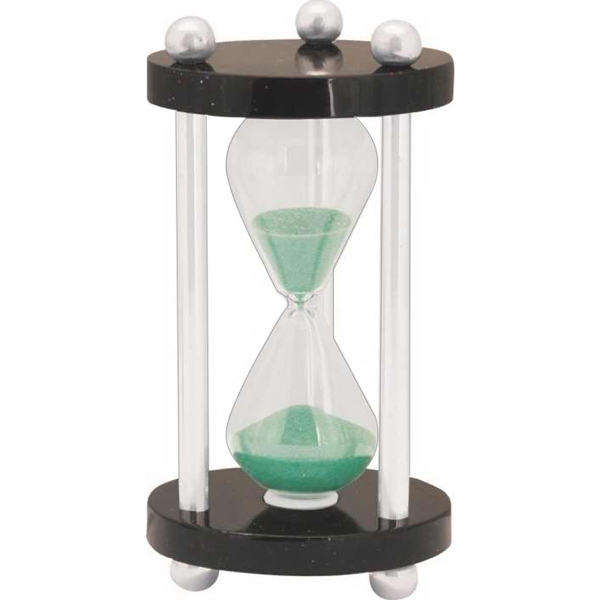 Acrylic Hi-Tech sand timer with aluminum columns.... from ASI 57705 Goodview Industries Co Inc / Goodview Industries