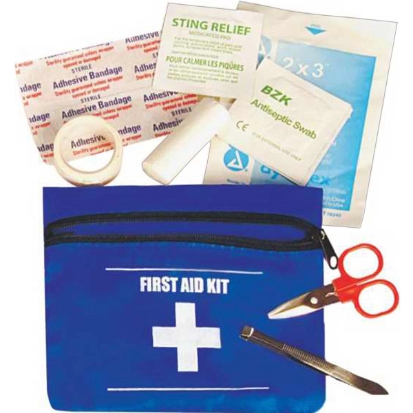 First Aid Kit includes: scissors, tweezers, bandages, antiseptic pads, etc.... from ASI 57705 Goodview Industries Co Inc / Goodview Industries