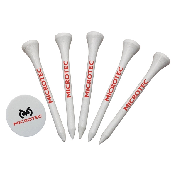 Set of 5 golf tees and 1 golf ball marker.... from ASI 42920 Busrel Inc