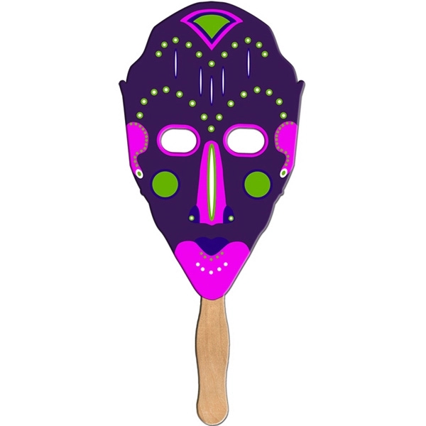 Hockey mask shape fast fan with wooden stick.... from ASI 67620 Lion Circle Corp / Lion/Circle