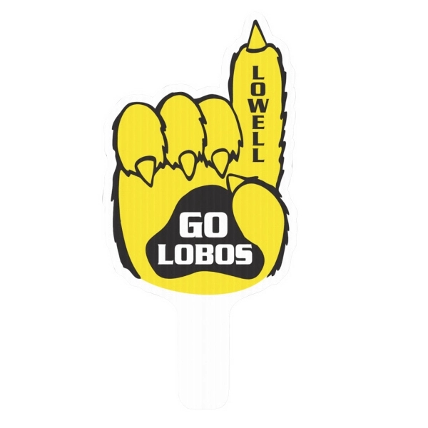 Weather resistant hand fan, made of corrugated plastic, approximately 8" x... from ASI 54322 FireSprint Printing / Pepco Poms