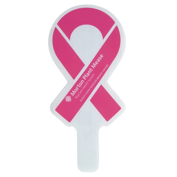 Weather resistant hand fan, made of corrugated plastic, approximately 8" x... from ASI 54322 FireSprint Printing / Pepco Poms