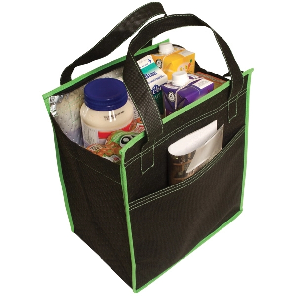 Two-tone cooler bag, long handles.... from ASI 42920 Busrel Inc