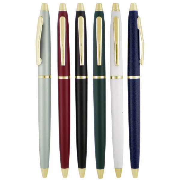 Plastic pen with metal clip and gold trim.... from ASI 52387 Empire USA / Pens Line USA
