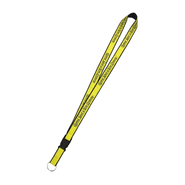 Woven Detachable Lanyard features the "Elite" weave, customizable colors, and is... from ASI 92980 WOV-IN® / Universal Strap/Wov-In Line