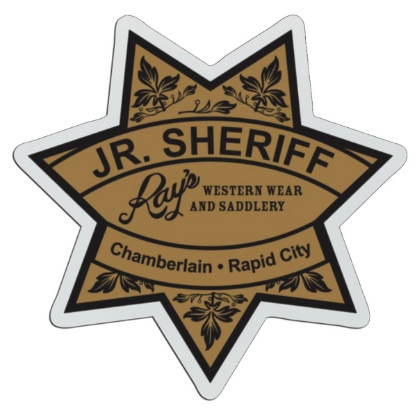 White lightweight plastic badge with safety pin or magnet backing, optional... from ASI 77280 Pepco Poms / Pepco Poms