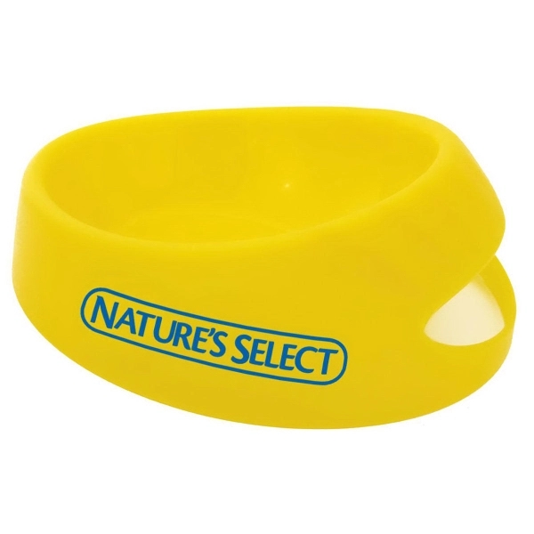 USA-made pet bowl, 7.5"x6.375"x2.5", 10 oz capacity, customizable with your logo.... from ASI 92980 WOV-IN® / Promopet