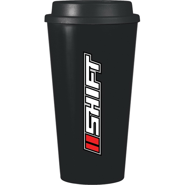 16 oz double wall polypropylene PP tumbler with threaded lid.... from ASI 51197 ETS Express, LLC