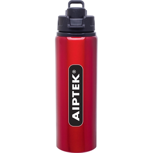 28 oz single wall aluminum water bottle with threaded snap-fit lid... from ASI 51197 ETS Express, LLC