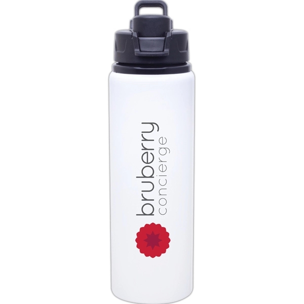 28 oz single wall aluminum water bottle with threaded snap-fit lid... from ASI 51197 ETS Express, LLC