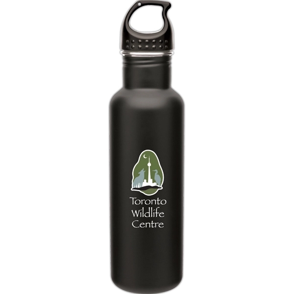 24 oz single wall 18/8 stainless steel water bottle with threaded... from ASI 51197 ETS Express, LLC