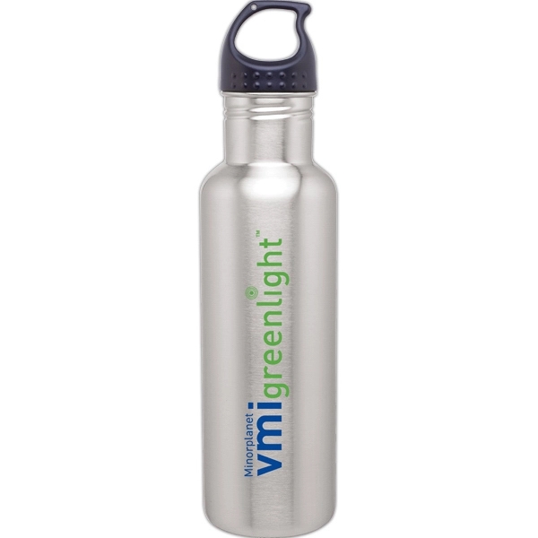 24 oz single wall 18/8 stainless steel water bottle with threaded... from ASI 51197 ETS Express, LLC