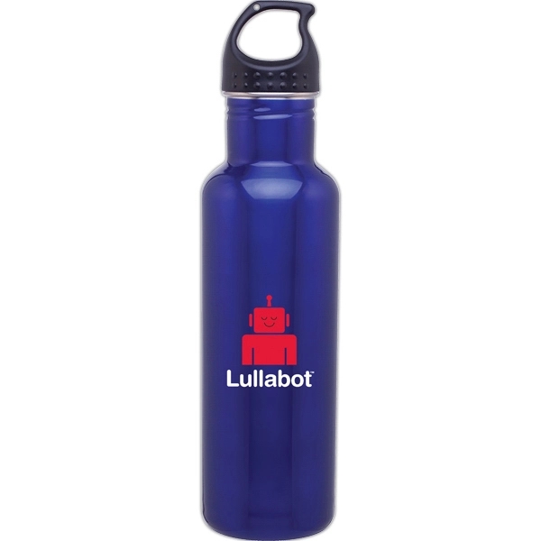 24 oz single wall 18/8 stainless steel water bottle with threaded... from ASI 51197 ETS Express, LLC