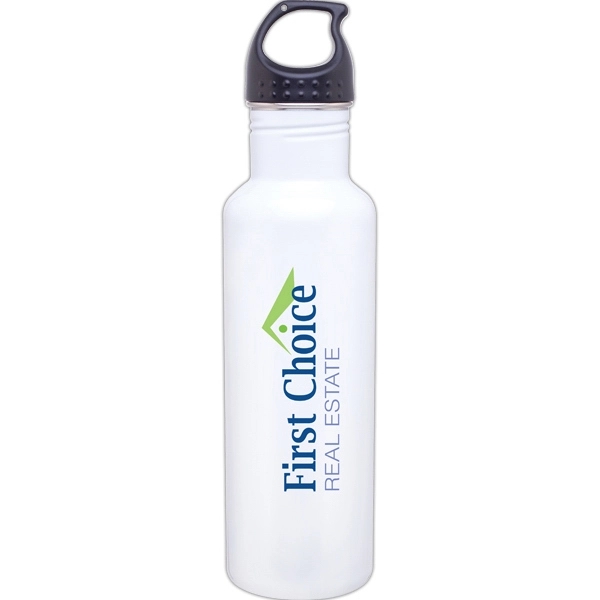 24 oz single wall 18/8 stainless steel water bottle with threaded... from ASI 51197 ETS Express, LLC