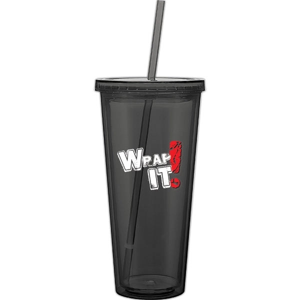 20 oz double wall acrylic tumbler with threaded lid and matching... from ASI 51197 ETS Express, LLC
