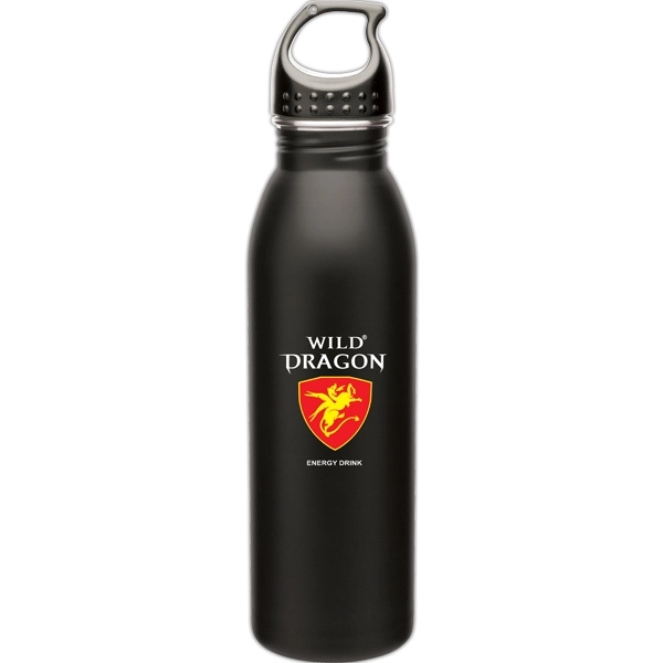 24 oz single wall stainless steel water bottle with threaded lid.... from ASI 51197 ETS Express, LLC