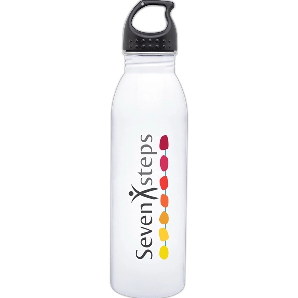 24 oz single wall stainless steel water bottle with threaded lid.... from ASI 51197 ETS Express, LLC