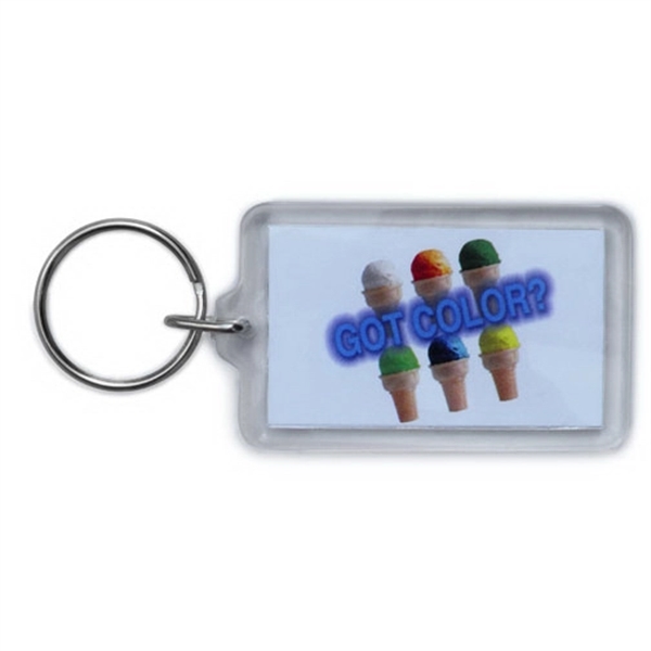 Crystal clear rectangle key tag.... from ASI 60104 Hartleigh Creations