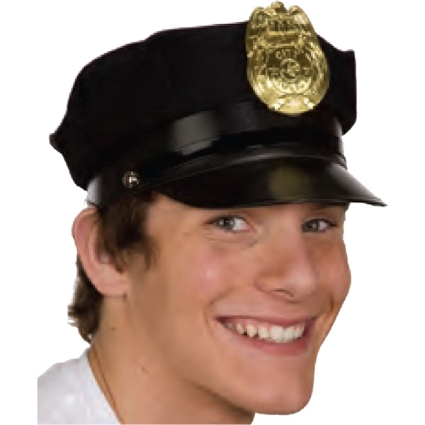 Cotton police hat with badge. Packed 1 dozen. Plastic Tab Back.... from ASI 63090 Jacobson Hat Co Inc / J Hats®